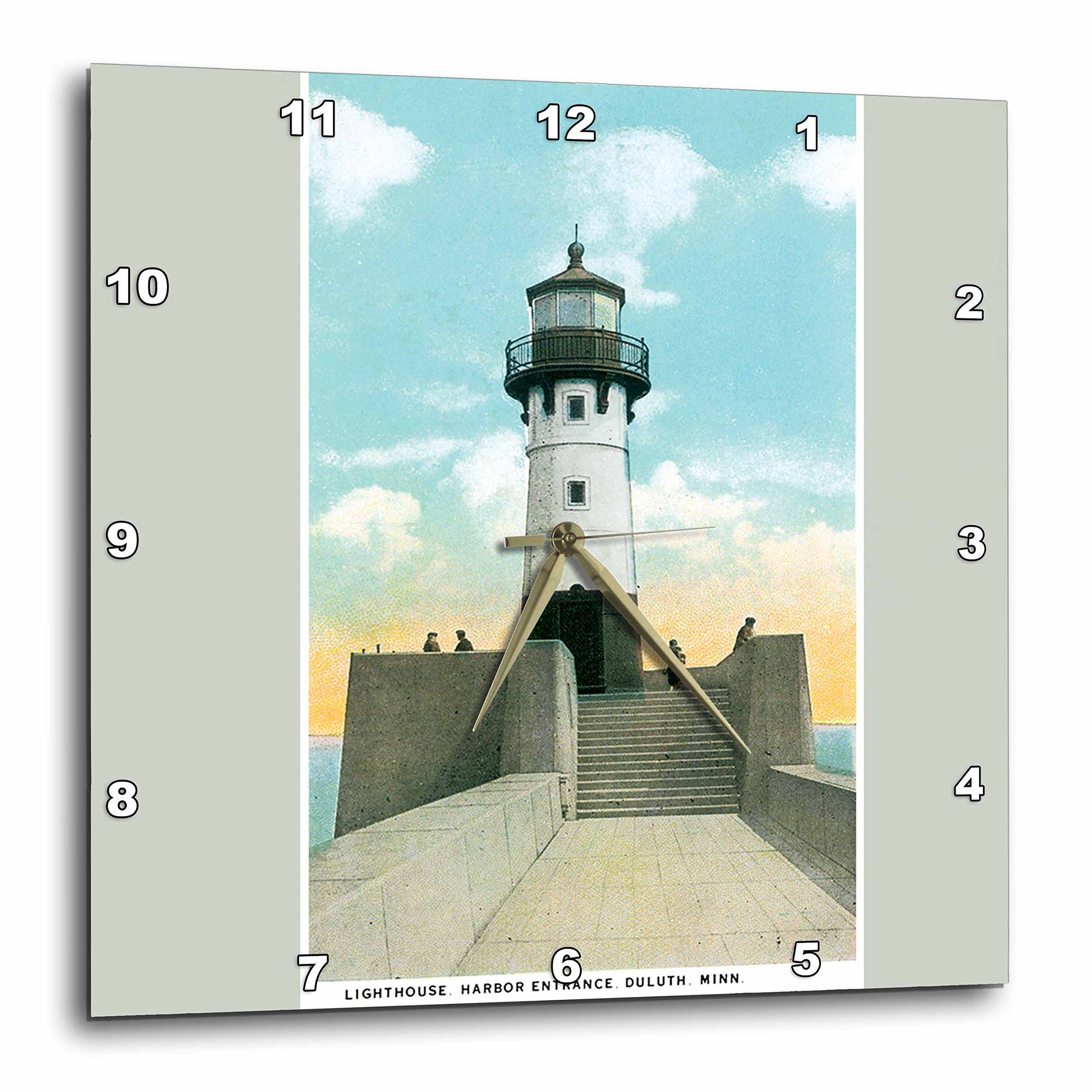 Horloge Phare de Duluth Minnesota pour décorer un salon côtier moderne de 15 x 38 cm