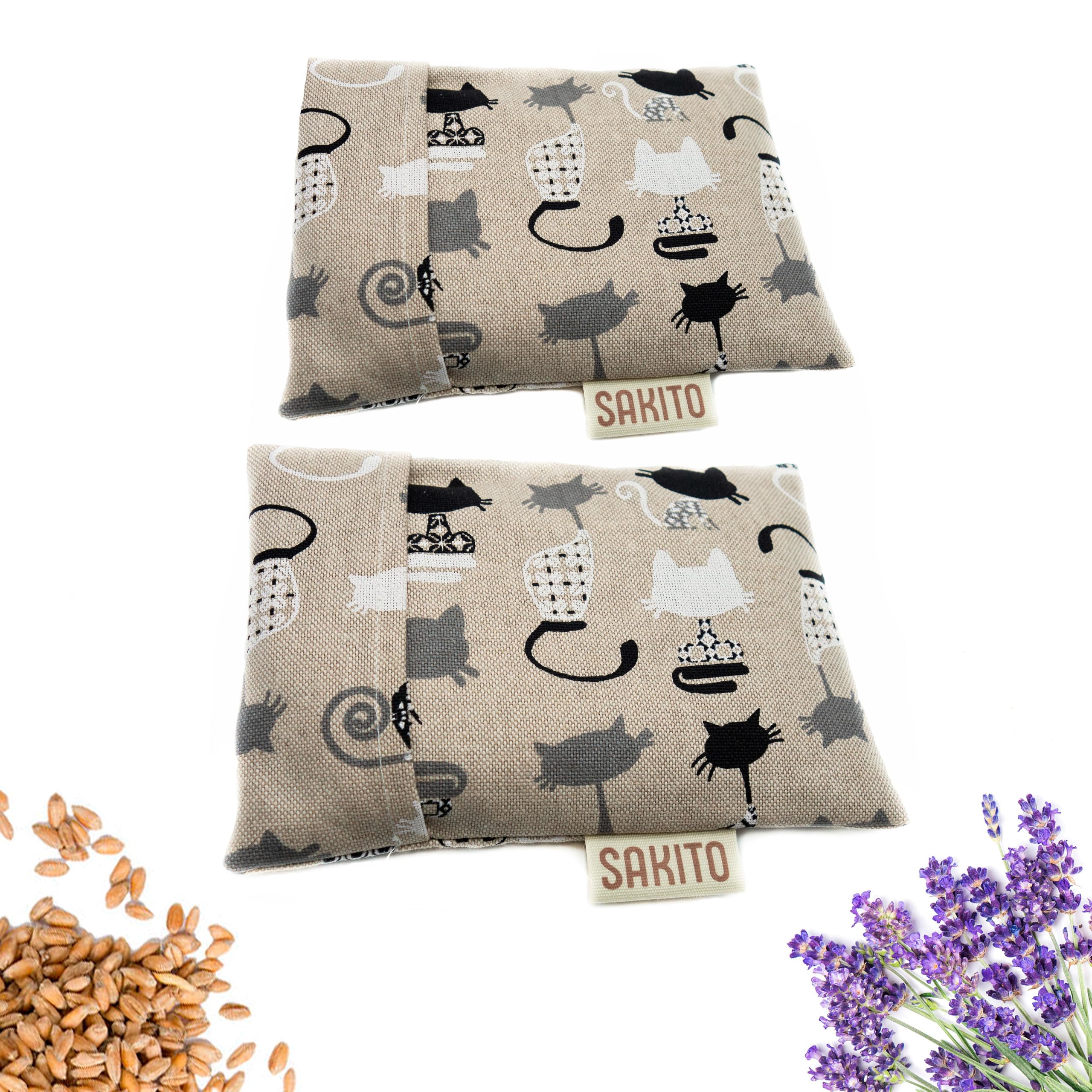 2 (pcs) Bouillotte Micro-onde (15x10 cm) - Thérapie Naturelle contre les Coliques - Chaleur Naturelle pour le Ventre et Élimination des Gaz - Sans Danger pour les Bébés - Housse Lavable