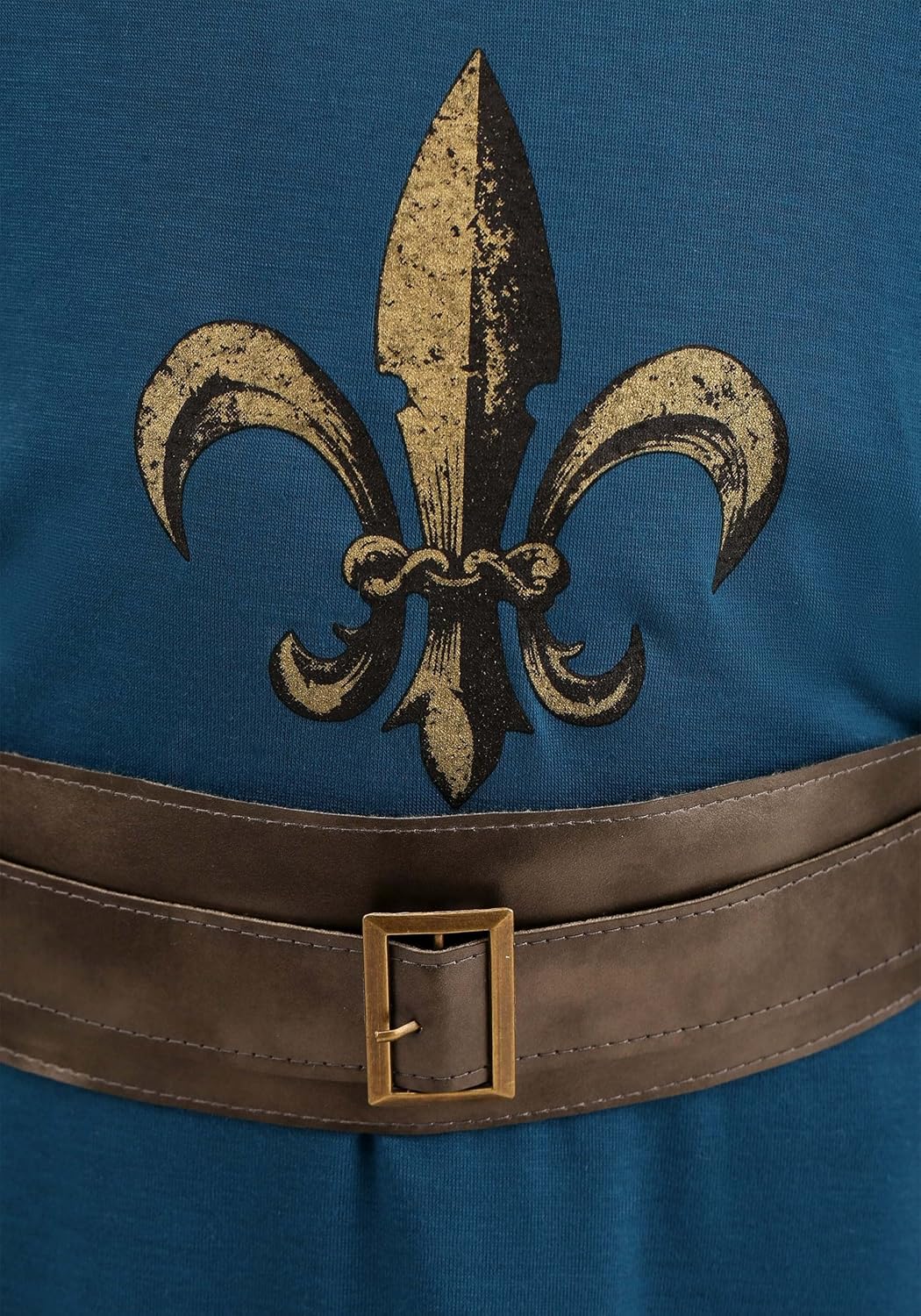 Girl's Brave Joan of Arc Costume with Tunic, Pants, Cape, Belt & Boot Toppers - Kid's Medieval Cosplay Outfit - Image 5