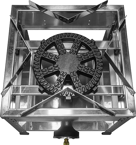 Quemador de propano único de acero inoxidable - Cocina de gas para exteriores con regulador de 20 PSI, estufa de propano portátil de alta potencia