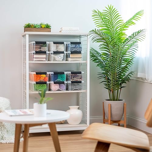 Vista 193 de IRIS USA - Caja de almacenamiento de plástico de 19 cuartos de galón con tapa y pestillos – Paquete de 4 – sin BPA, solución de organización