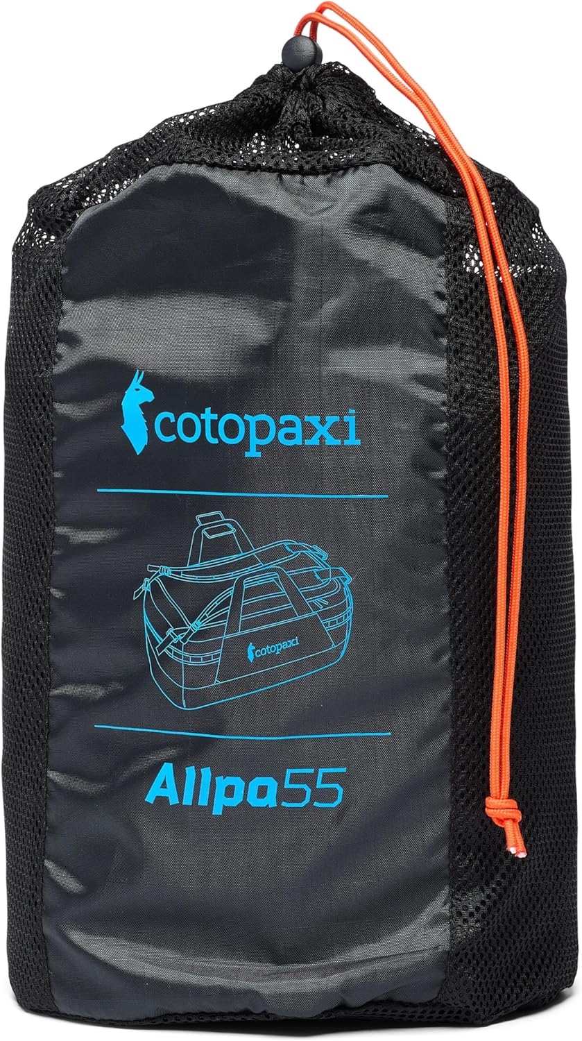 cotopaxi allpa duffel on a campsite trunk