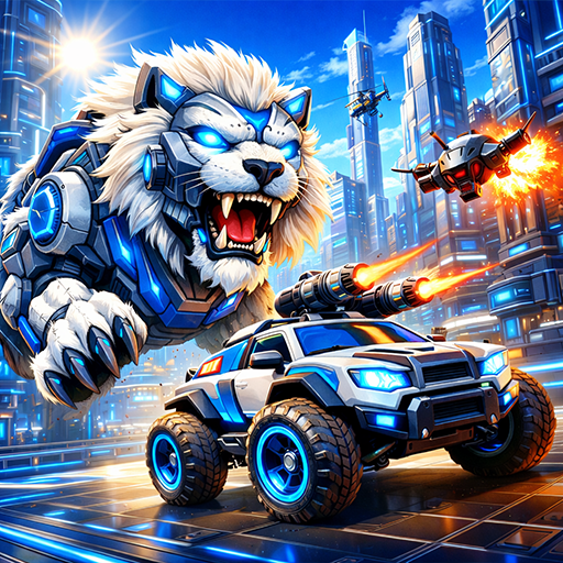 Transforming Robot Fighting Snow Lion Game
