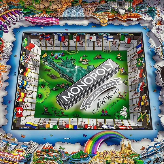 Monopoly World Silver Edition by Charles Fazzino