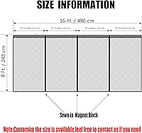 Vista 15 de Liveinu Upgraded Magnetic Garage Door Screen 2 Car Screen Door for Single or Double Garage with Hook & Loop Install Magnetic Closure 16 Ft x 8 Ft