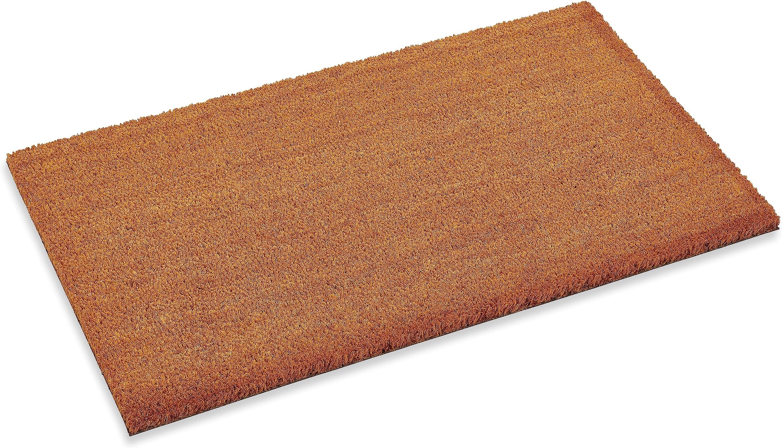 Kempf Custom Cut 3/4" Inch Thick Coco Mat with Vinyl Backing, Various Sizes, Great for Recessed Area Entrances, Coco Door Mat (2' x 3')