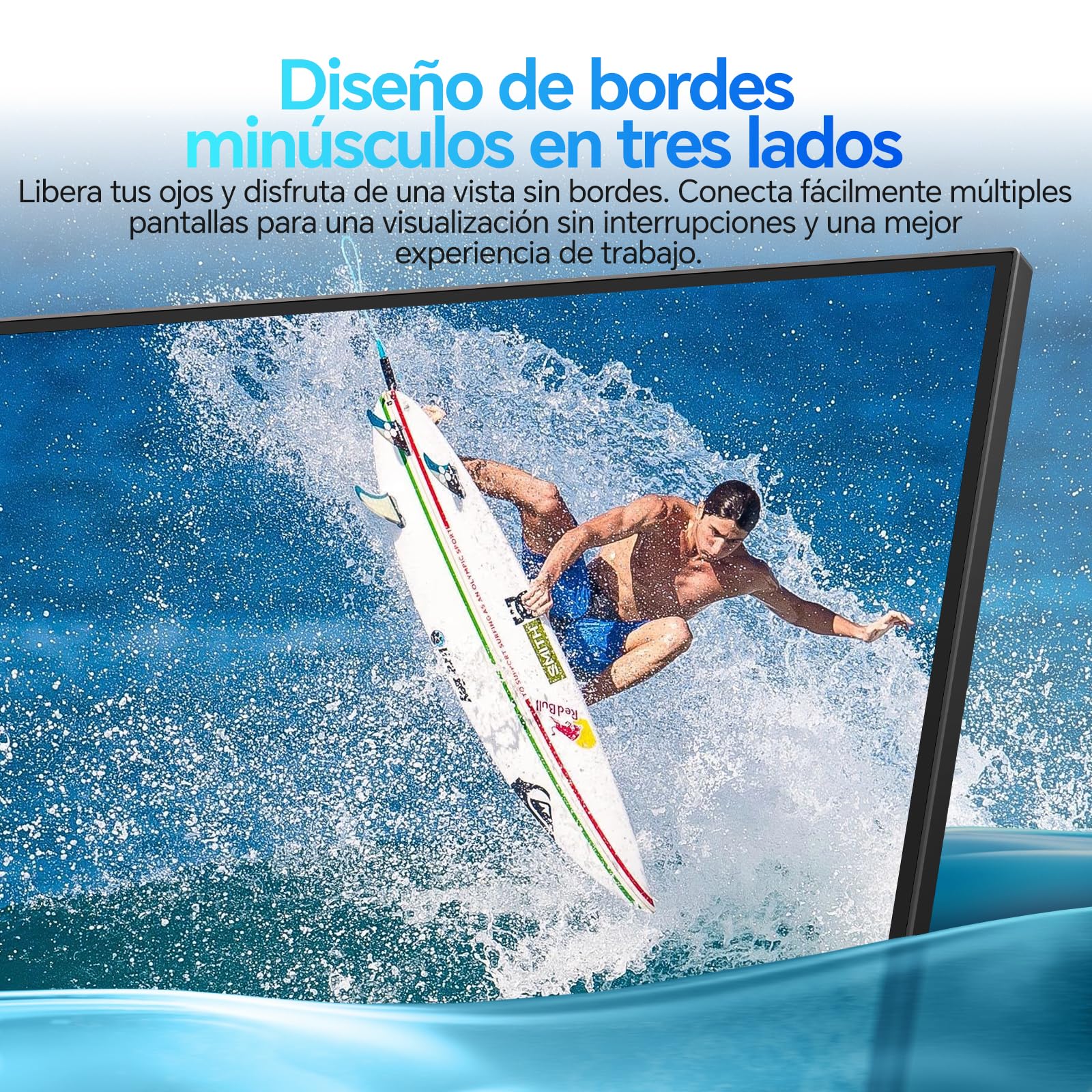 KOORUI Monitor 21.45 Pulgadas Full HD 1080p Pantalla PC Ultrafina 100Hz con Adaptive Sync, HDMI/VGA, Tecnología Eye Care, Diseño Slim para Oficina y Hogar, VESA 100x100mm