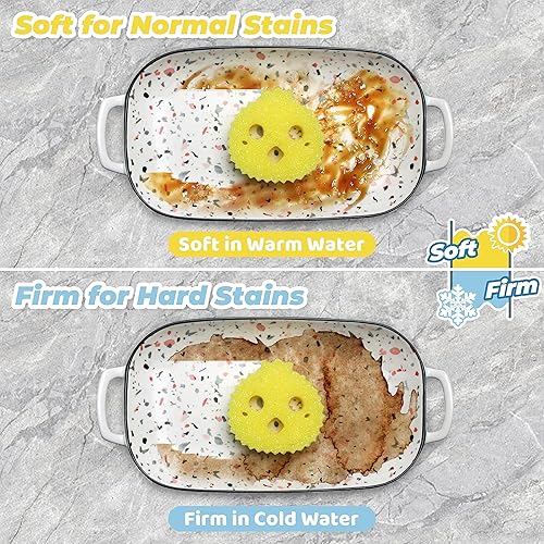 Miniatura 2 de Juego de esponja funcional  Esponja médica diaria Daddy Mommy, cara feliz sonriente, firme en frío y suave en cálido, sin arañazos, sin olor, 2