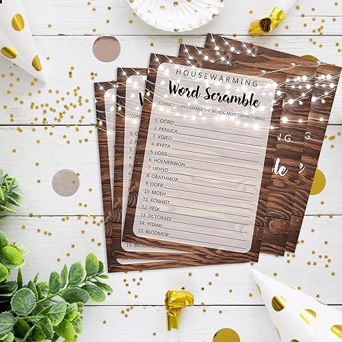 Miniatura 9 de Juegos de fiesta de inauguración de la casa, Find Someone Who, Rustic New Home, New House, New House, New HouseNew Homeowner Party Games Cards, 30