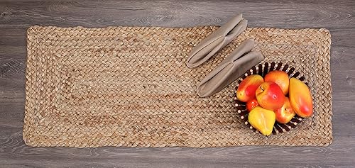 Miniatura 4 de Savi Home Camino de mesa de arpillera de yute de 36 pulgadas de largo, camino de mesa de comedor rústico, vintage, orgánico, ecológico, 13 x 36