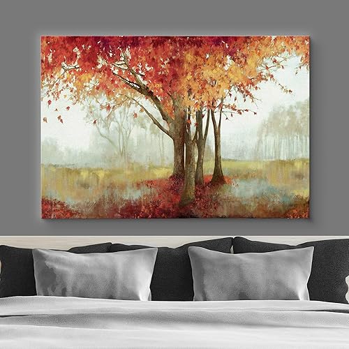 Miniatura 2 de SIGNFORD Lienzo decorativo para pared de sala de estar, dormitorio, hogar, obras de arte, bosque abstracto, listo para colgar, 16 x 24 pulgadas