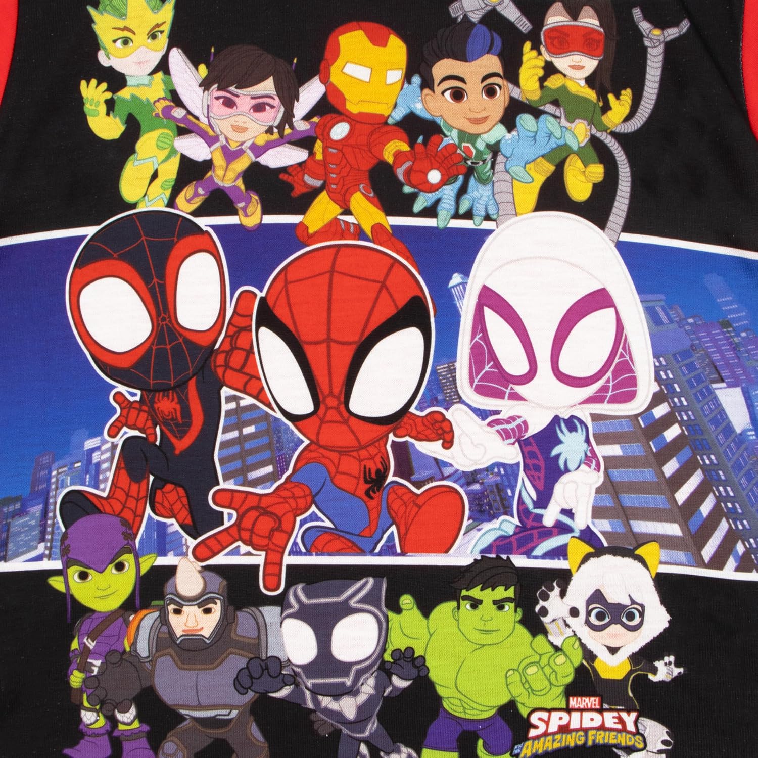 Marvel Spidey And His Amazing Friends Pajamas | Spiderman Pajamas For Boys | Boys Short PJs For Summer | Black 3T