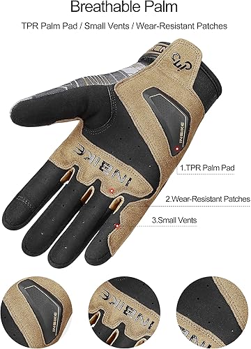 Miniatura 2 de INBIKE Guantes transpirables de motocross para hombre, con protección de nudillos duros, pantalla táctil para motocicleta, deportes de motor,