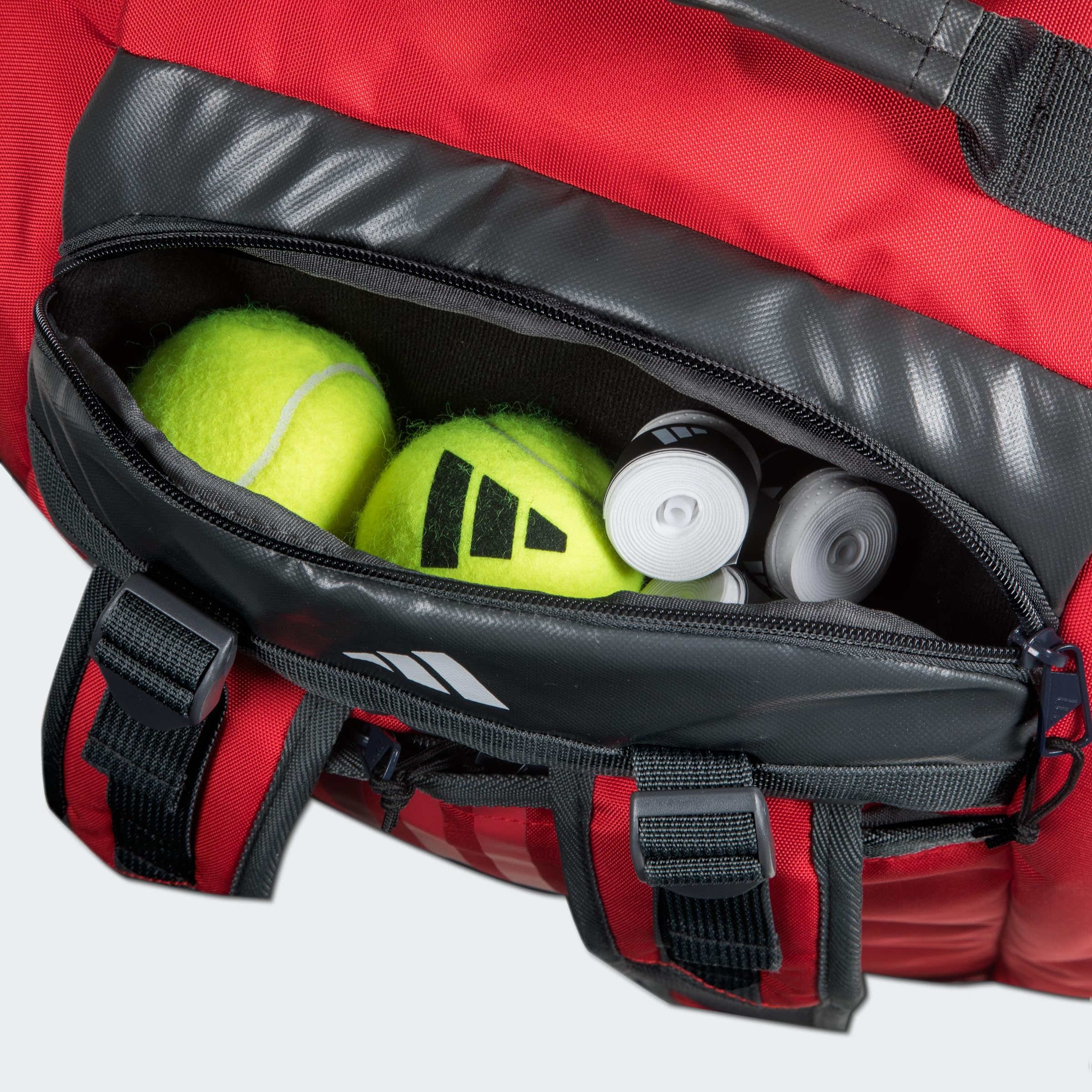 adidas Tour 3.3 - Borsa per racchette da tennis, colore: rosso solare/nero