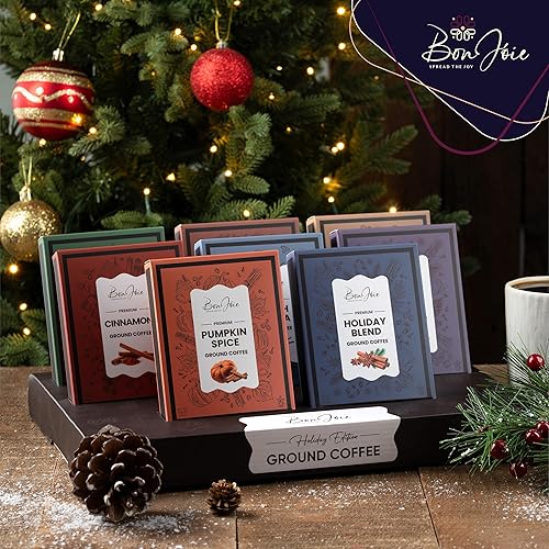 Miniatura 2 de Cesta de regalo de café navideño. Café gourmet recién molido. Regalos de café fresco para los amantes del café. Juego de regalo de café para él,