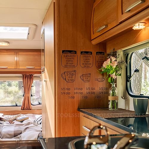 Miniatura 6 de TOOLSSIDE Medidas de la cocina. Conversor de medidas para productos a granel - Calcomanías de vinilo para cocina - Conversor de medidas métricas.