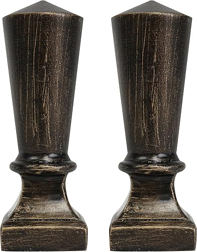 Miniatura 3 de Urbanest Juego de 2 remates de lámpara de olivo, 2 12 pulgadas de alto, bronce aceitado