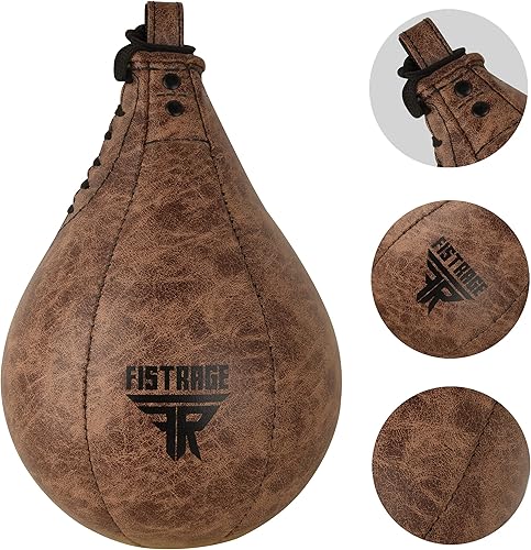 Miniatura 3 de Speed Ball Bolsa de boxeo de cuero MMA Muay Thai entrenamiento punzonado Dodge Striking Kit con giro libre entrenamiento Speedball Kicking