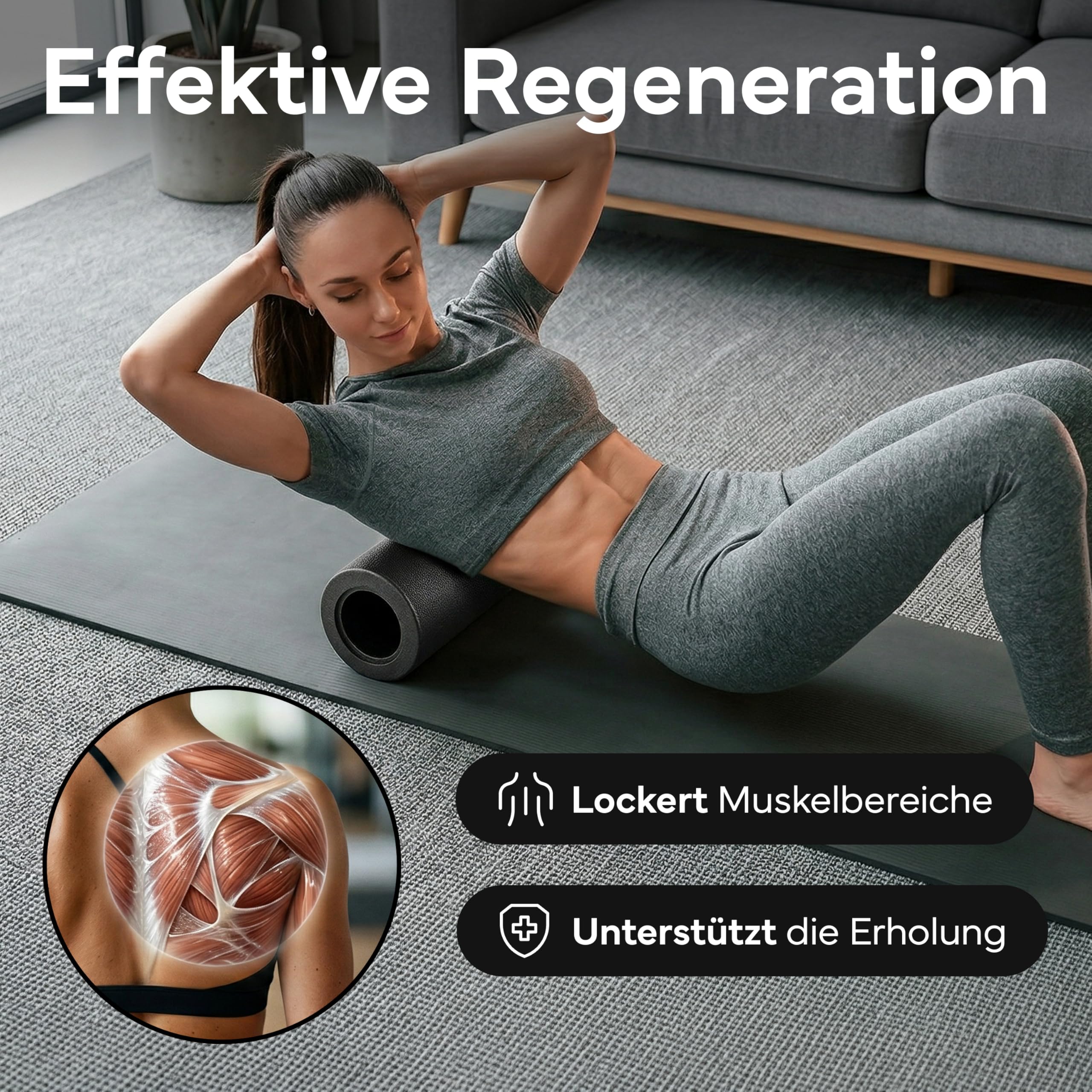 NEOLYMP Faszienrolle Set 5-in-1 Massage-Set EPP-Hartschaum Triggerpunktmassage Regeneration