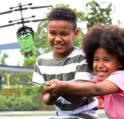 Miniatura 6 de World Tech Toys The Hulk Infrared Flight UFO Big Head Helicopter  Producto oficial de Marvel  Control por sensor de movimiento infrarrojo  para