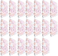 Vista 41 de Paneles de pared de flores artificiales de 16 x 24 pulgadas, tapetes de pared de flores de seda para jardín al aire libre, patio, valla, valla de 4