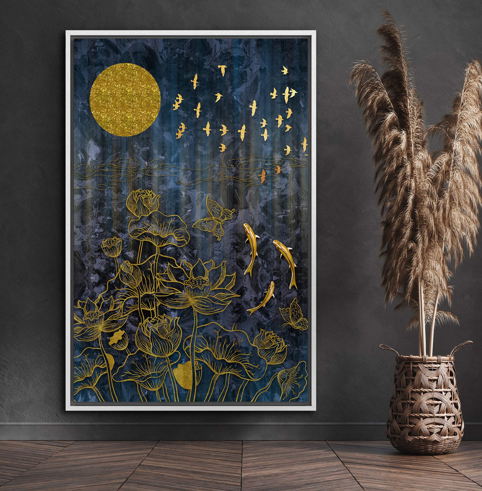 絵画　F アトリエ富士吉田から金の赤富士○がんどうあつし絵画油絵F6号