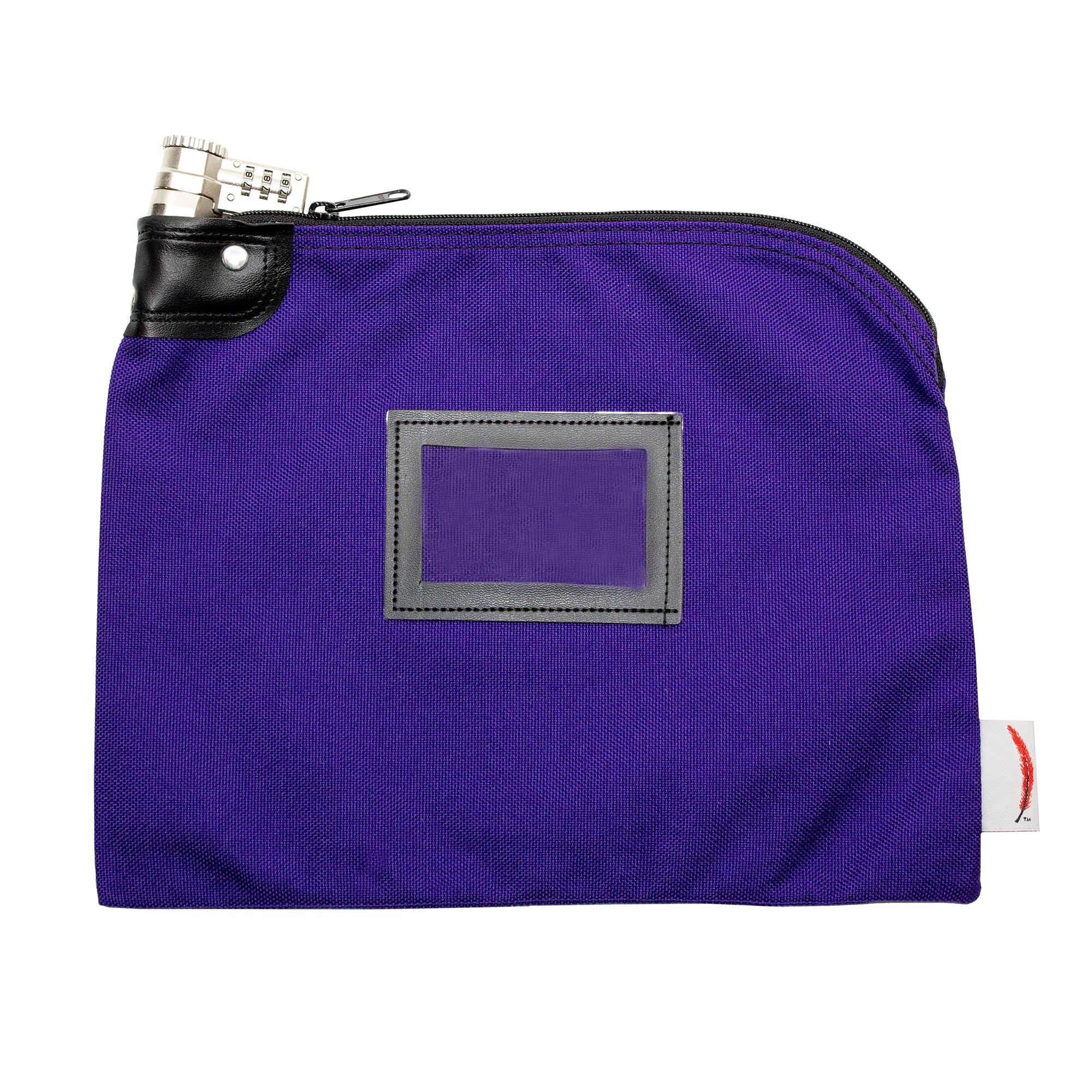 Cardinal bag supplies Bank Bag with Zipper, 9 x 12 Inch Money Bag with Combination Lock, Multipurpose Water Repellent Bank Bag,1000 Denier Nylon Puncture Resistant, Purple