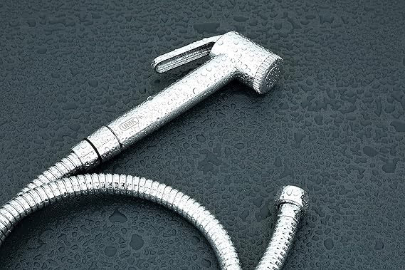 UNIK+ Health Faucet , Regular Health Faucet Set for Bathroom , Chrome Polished Health Faucet with Pipe , Metal Hose and Holder