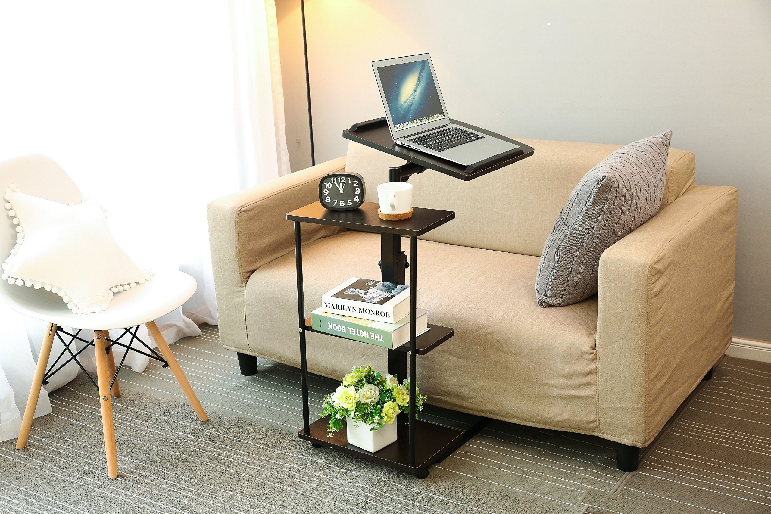 DOEWORKS Laptop Desk Height Adjustable Tray Side Table for Bed or Sofa