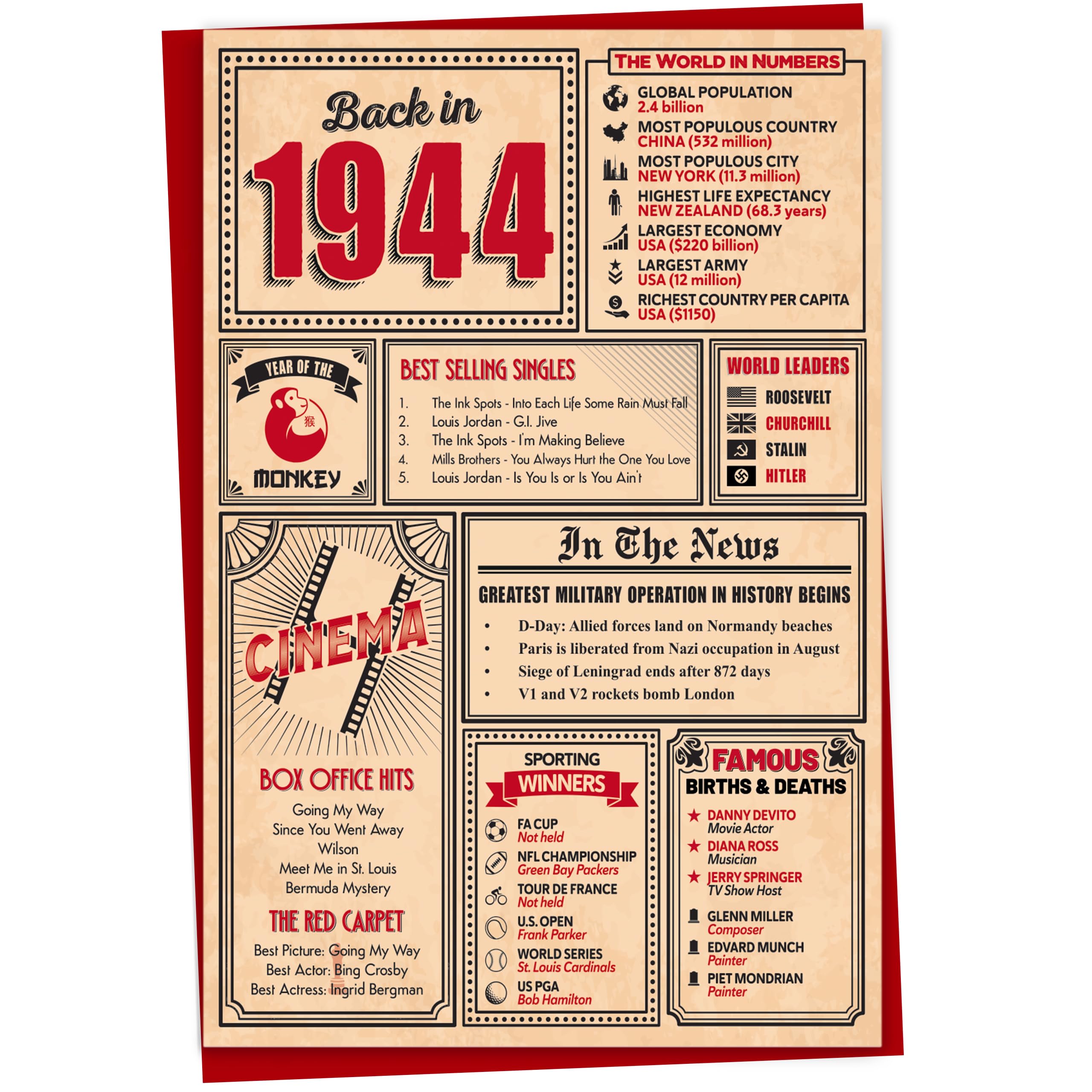 50th Birthday Card - Back in 1976 In This Year Card, Greeting Card for Men and Women, Birthday Cards for Women, Birthday Cards for Men, 50th Anniversary Card, 5x7 — view 33