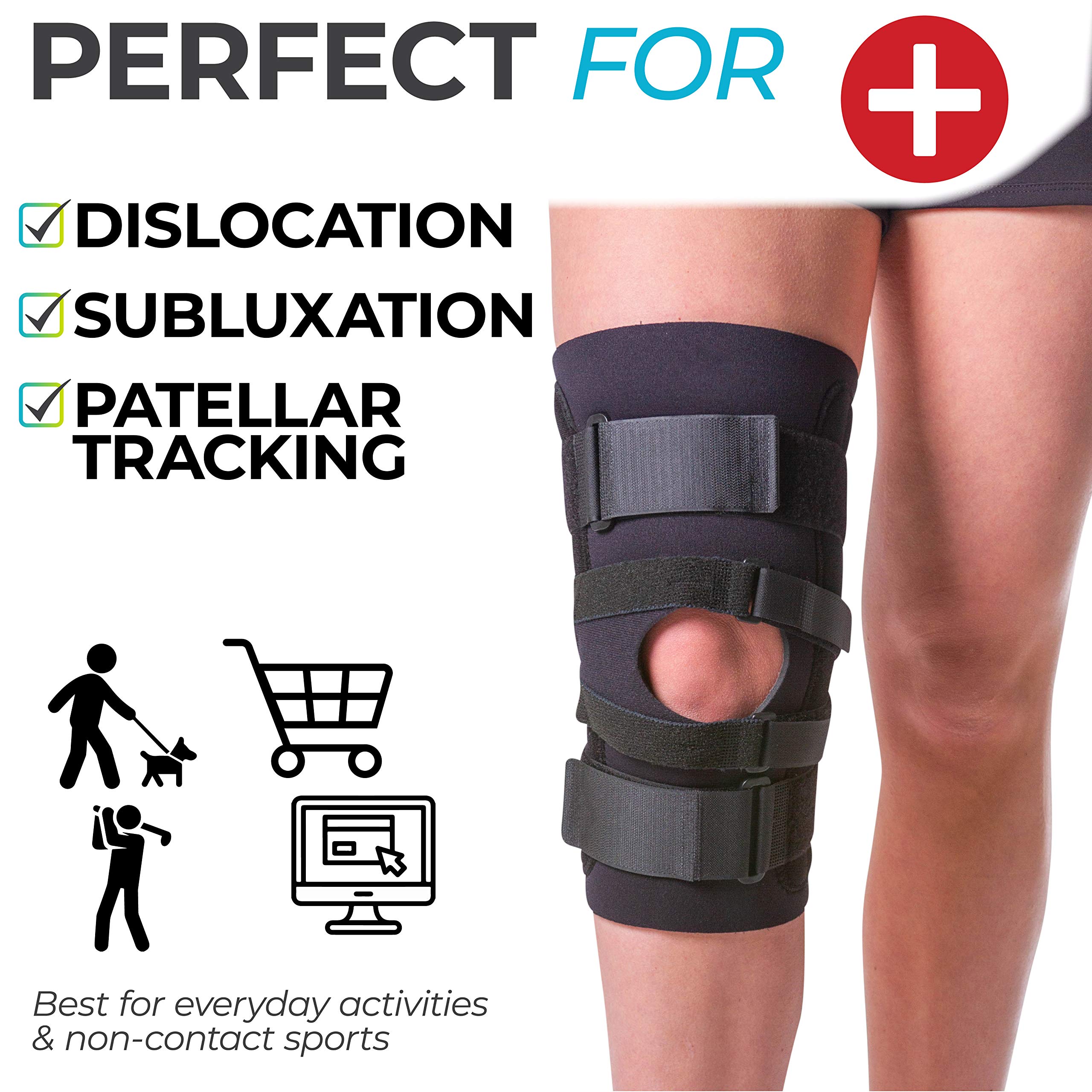 BraceAbility J Patella Knee Brace Lateral Patellar Stabilizer with
