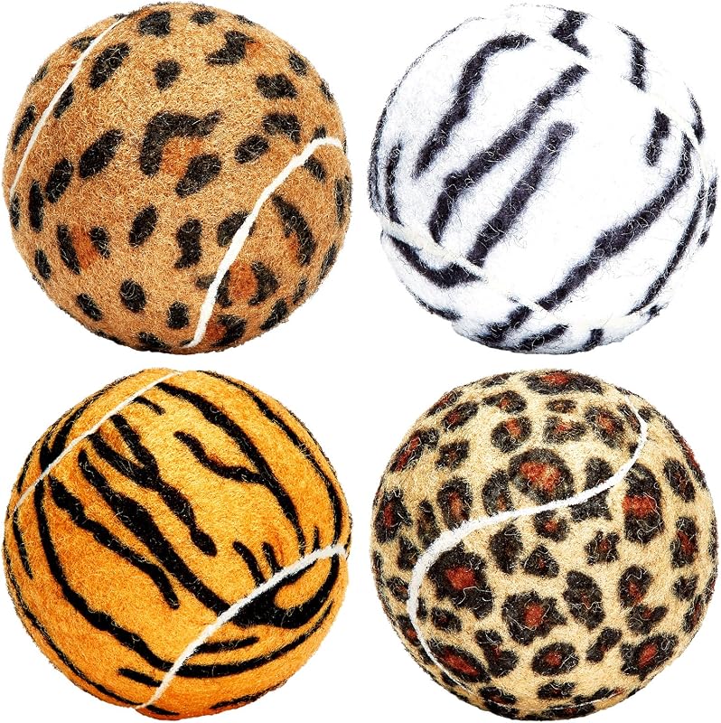 Bolas para Cachorros com Apito e Estampas de Animais Tourna DFB-S-4 – Pacote com 4