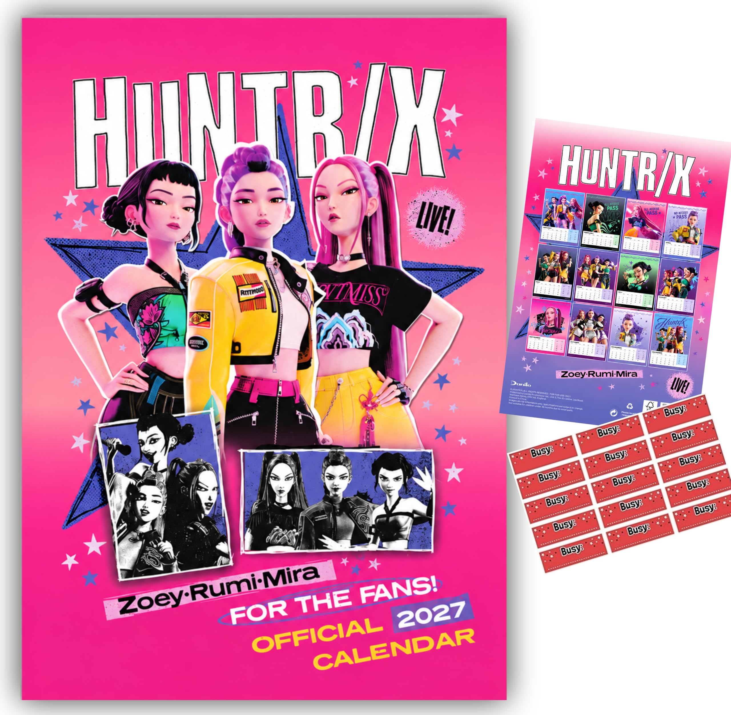 HUNTR/X Kpop Demon Hunters Official 2027 A3 Calendar