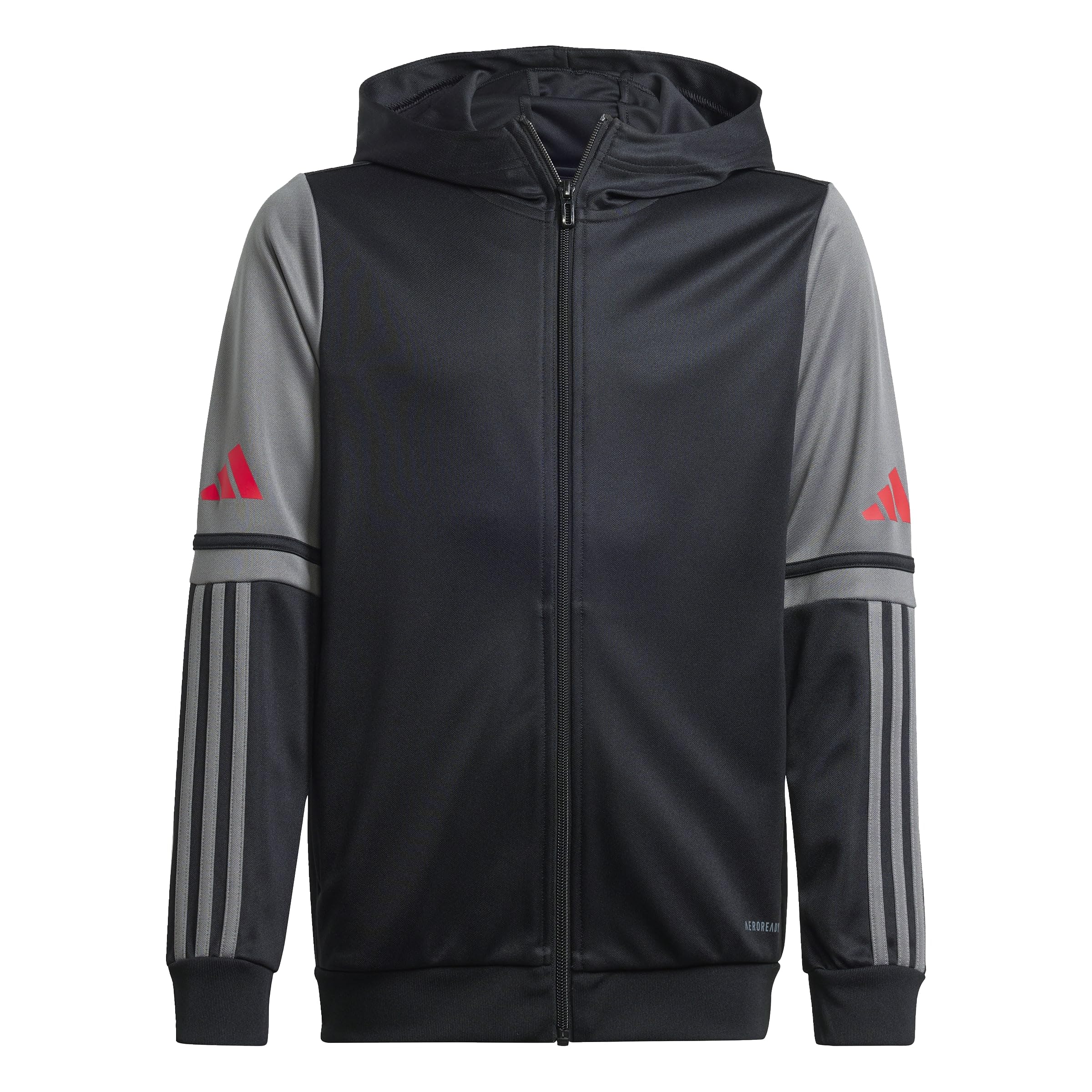 adidas Uniseks - dzieci SQUADRA25 HOODY KIDS, black/team grey four/pure ruby, 13-14 Years