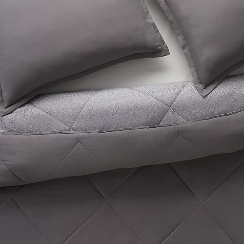 Miniatura 19 de Serta Juego de edredón reversible de 3 piezas supersuave y refrescante con fundas de almohada para todas las estaciones, Full/Queen, Peacoat