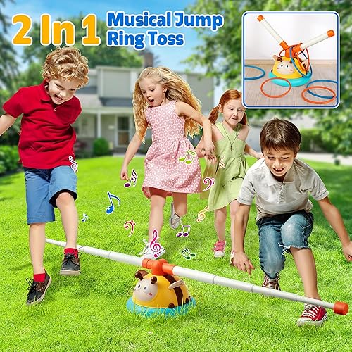 Miniatura 2 de Juguete musical 2 en 1 para saltar y lanzar, juguete de salto para interiores y exteriores, para niños de 4 a 8 años y niños pequeños de 1 a 3, 3 a