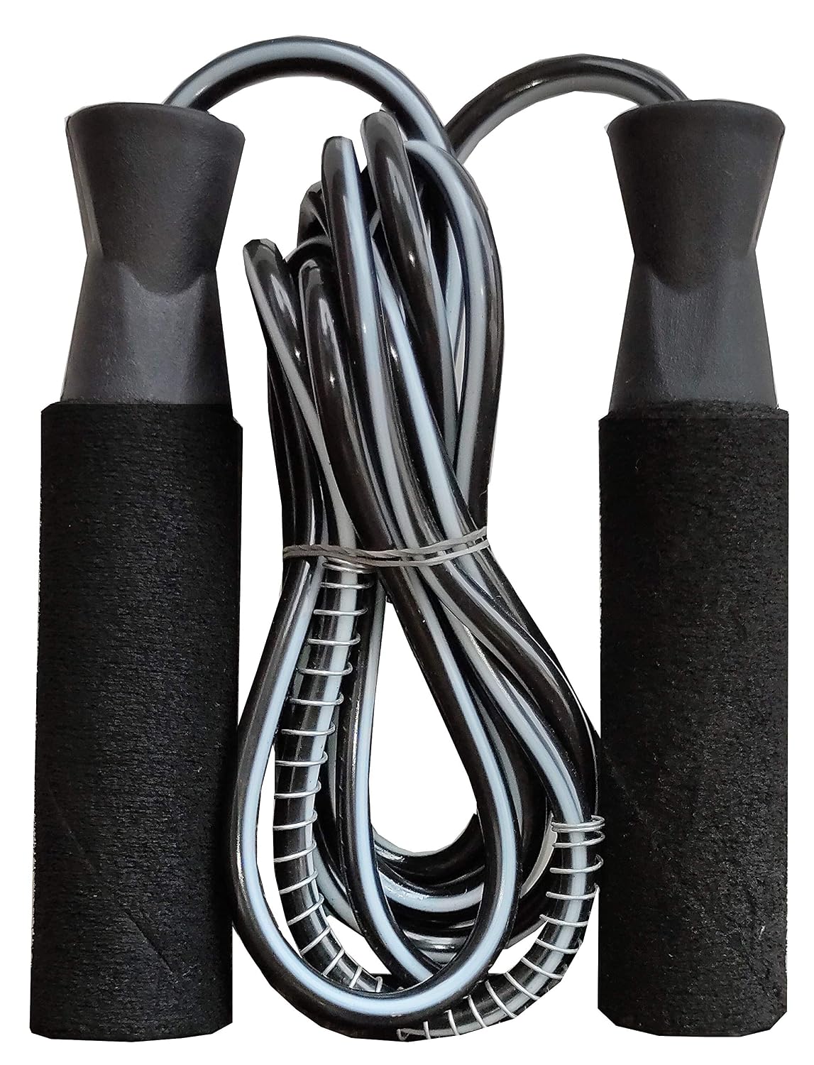 VICTORY Skipping Rope for Men, Women & Children Polyvinyl Chloride (PVC) Jump Rope for Sports, Fitness, Workout, Exercise & Weight Loss | Comfortable Grips, Heavy Jump Ropes – Black