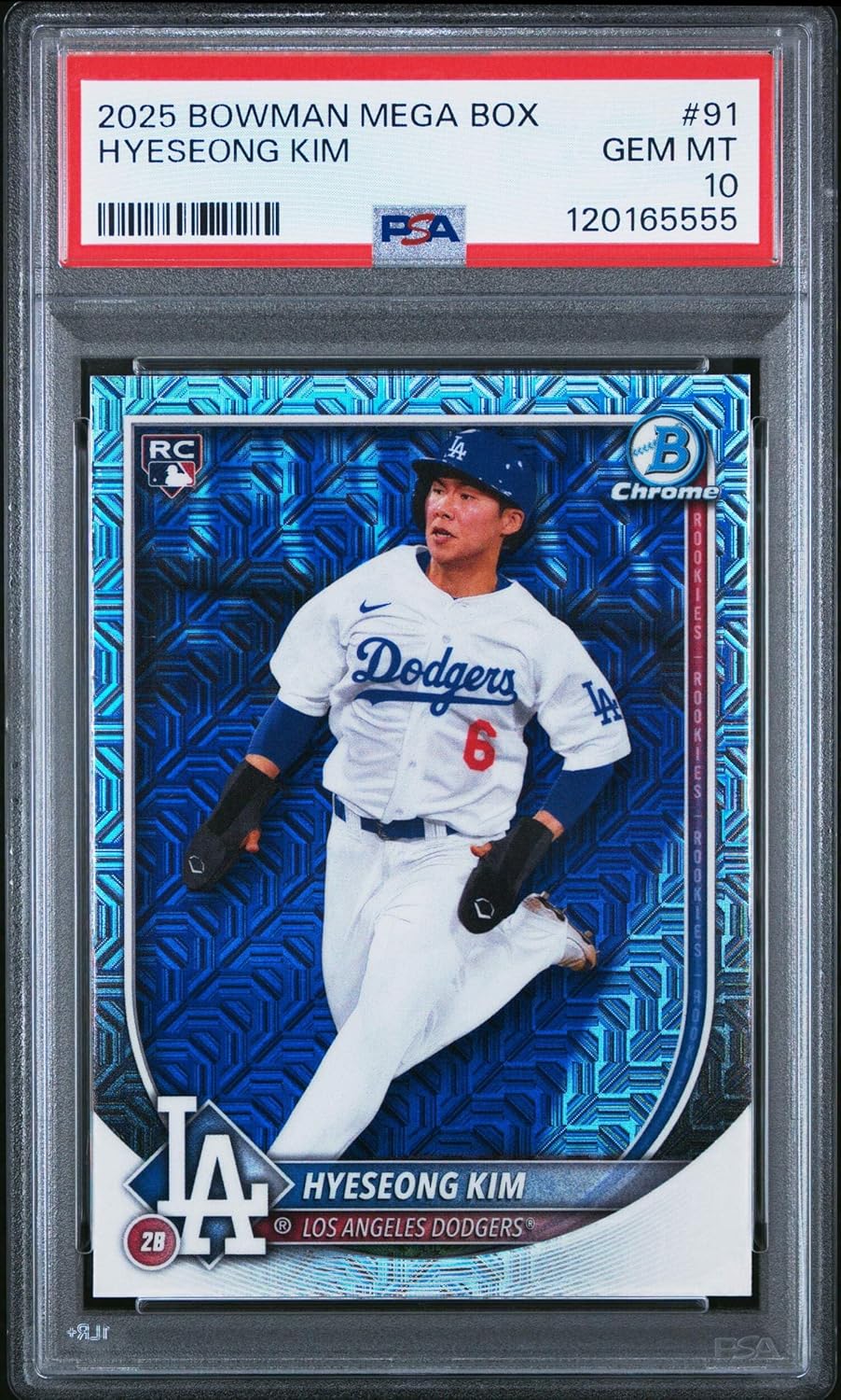 Graded 2025 Topps Bowman Mega Box Hyeseong Kim #91 Rookie RC Baseball Card PSA 10 Gem Mint