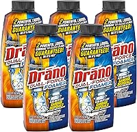 Drano Dual-Force Foamer Clog Remover, 17 oz Pack of 5 - Powerful Foaming Drain Cleaner for Sinks & Garbage Disposals
