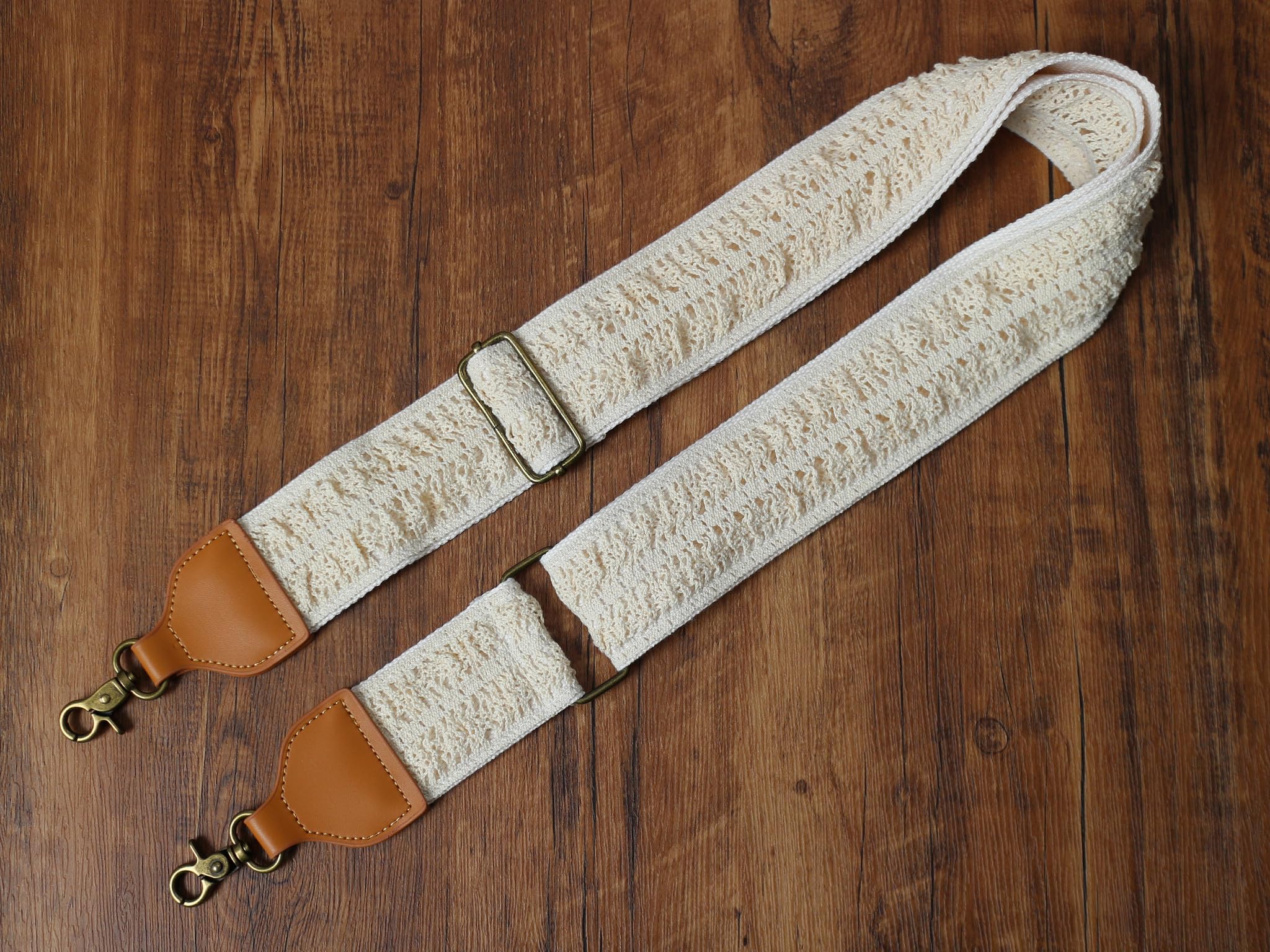 UNIKSTRAP Diseño original, 5 cm de ancho, algodón y piel auténtica, correa de repuesto para bolso de mano, correa cruzada para el hombro