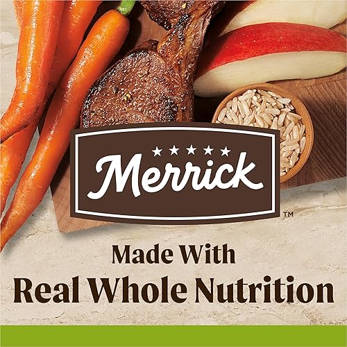 Miniatura 3 de Merrick - Alimento seco para perros con vitaminas y minerales añadidos para todas las razas, 4 libras, cordero