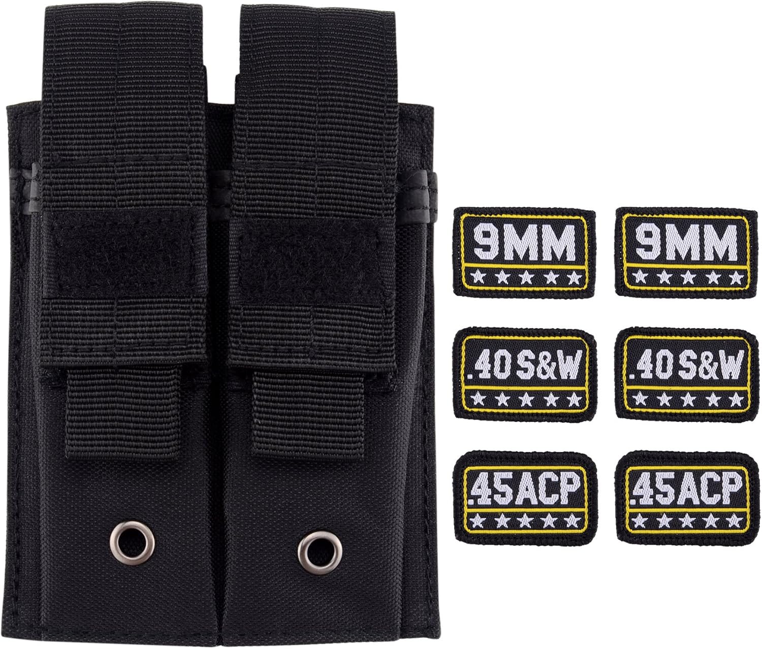 Raiseek Molle Double Pistol Mag Pouch Single and Double Stack Magazine Holster : Everything Else