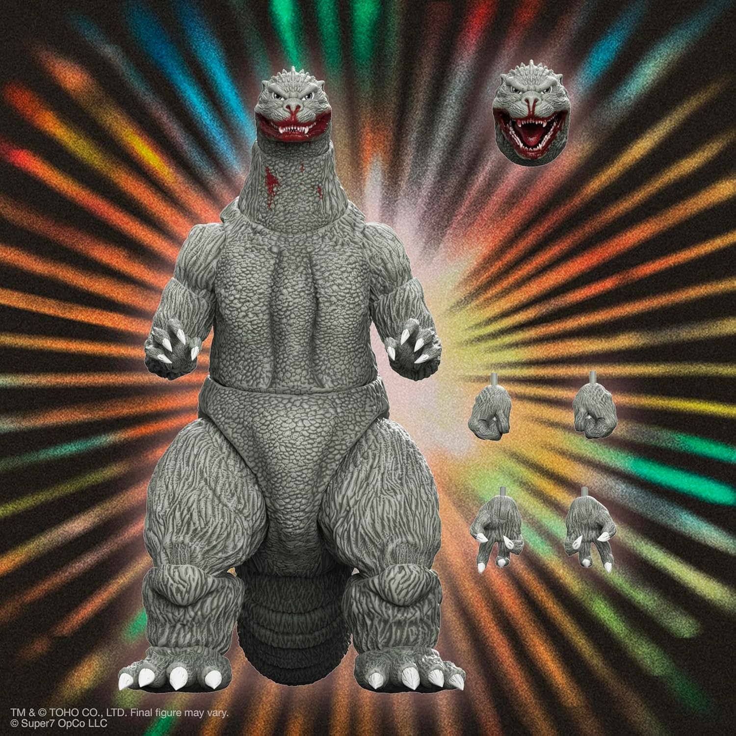 Super7 ULTIMATES! Toho Godzilla Grayscale Comic Book (Thirsty for Blood) - 7" Toho Godzilla Action Figure with Accessories - Classic Comic Book Collectibles and Retro Toys