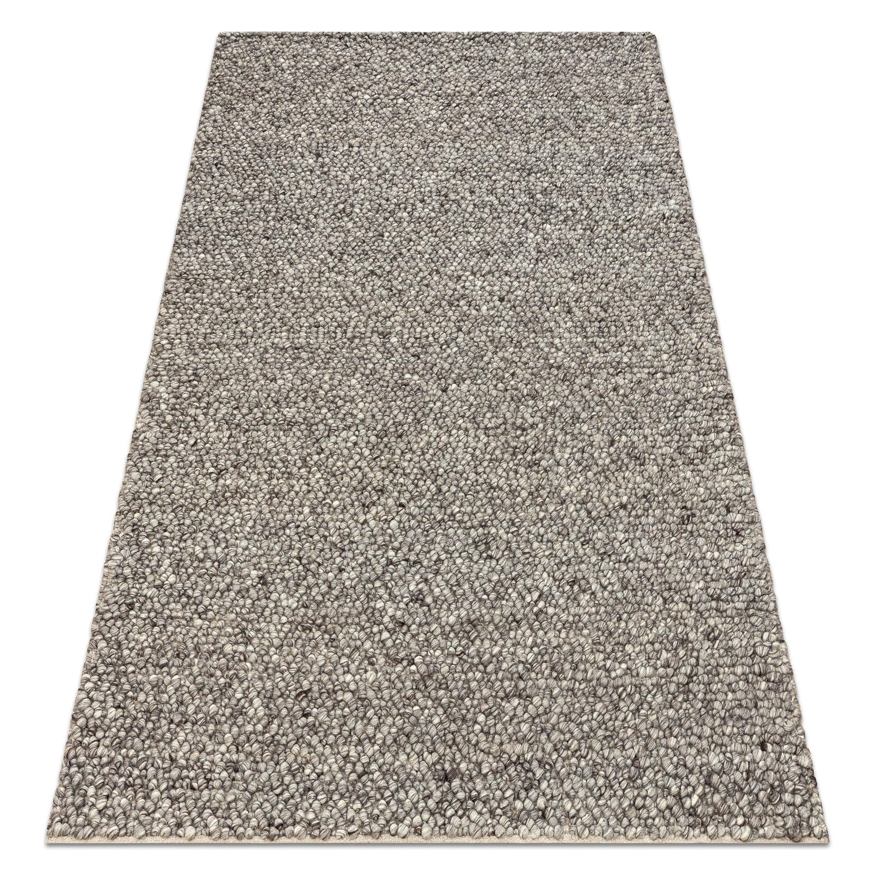 Alfombra de lana TAHAR antracita 90x150 cm tejida a mano bucle salón