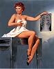 Inside Story Pin-Up Girl Gil Elvgren Print 8 in x 10 in Unmatted, Unframed