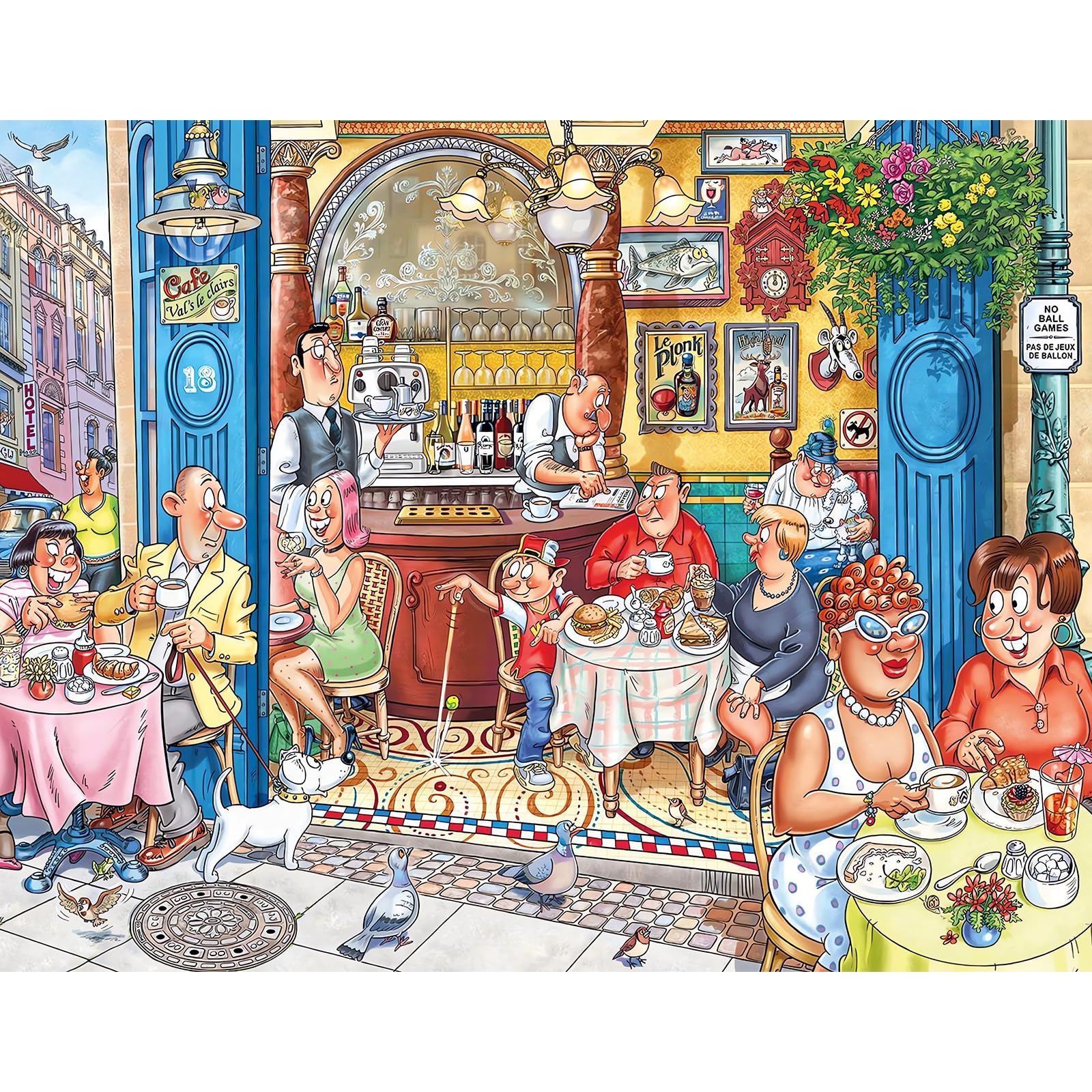 Chengqism Jigsaw Puzzles 100 Pieces for Adults Cartoon Puzzle 100 Pieces 100 Piece Jigsaw Puzzle with Extra Large Piece for Adult Educational Games-Home Decoration Puzzles for Adult Teens Seniors — image 1