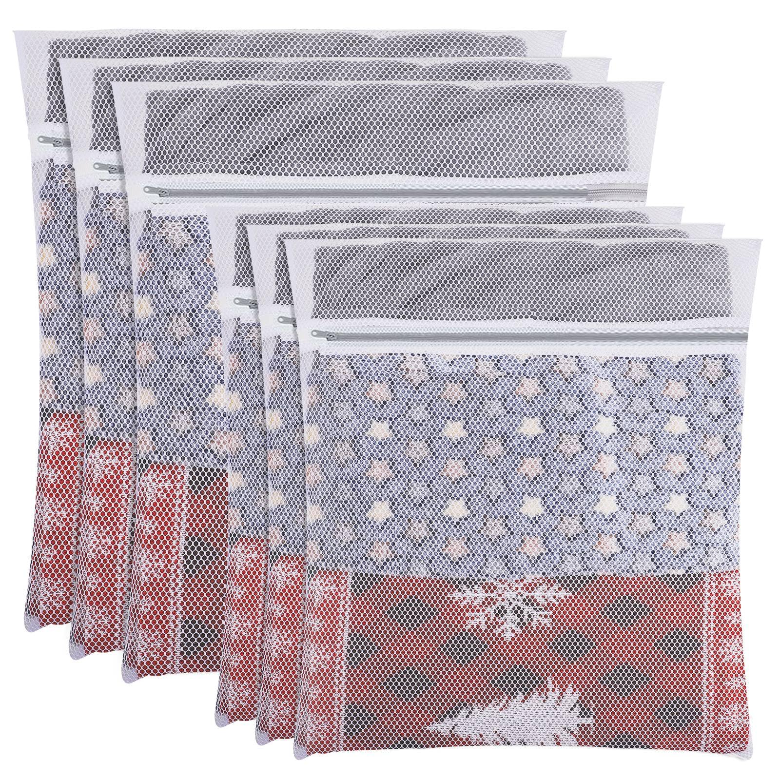 Confezione da 3 sacchetti per il bucato per lavatrice, sacchetti per il bucato in rete, delicato sacchetto per la biancheria con cerniere riutilizzabili per vestiti, calze, biancheria intima
