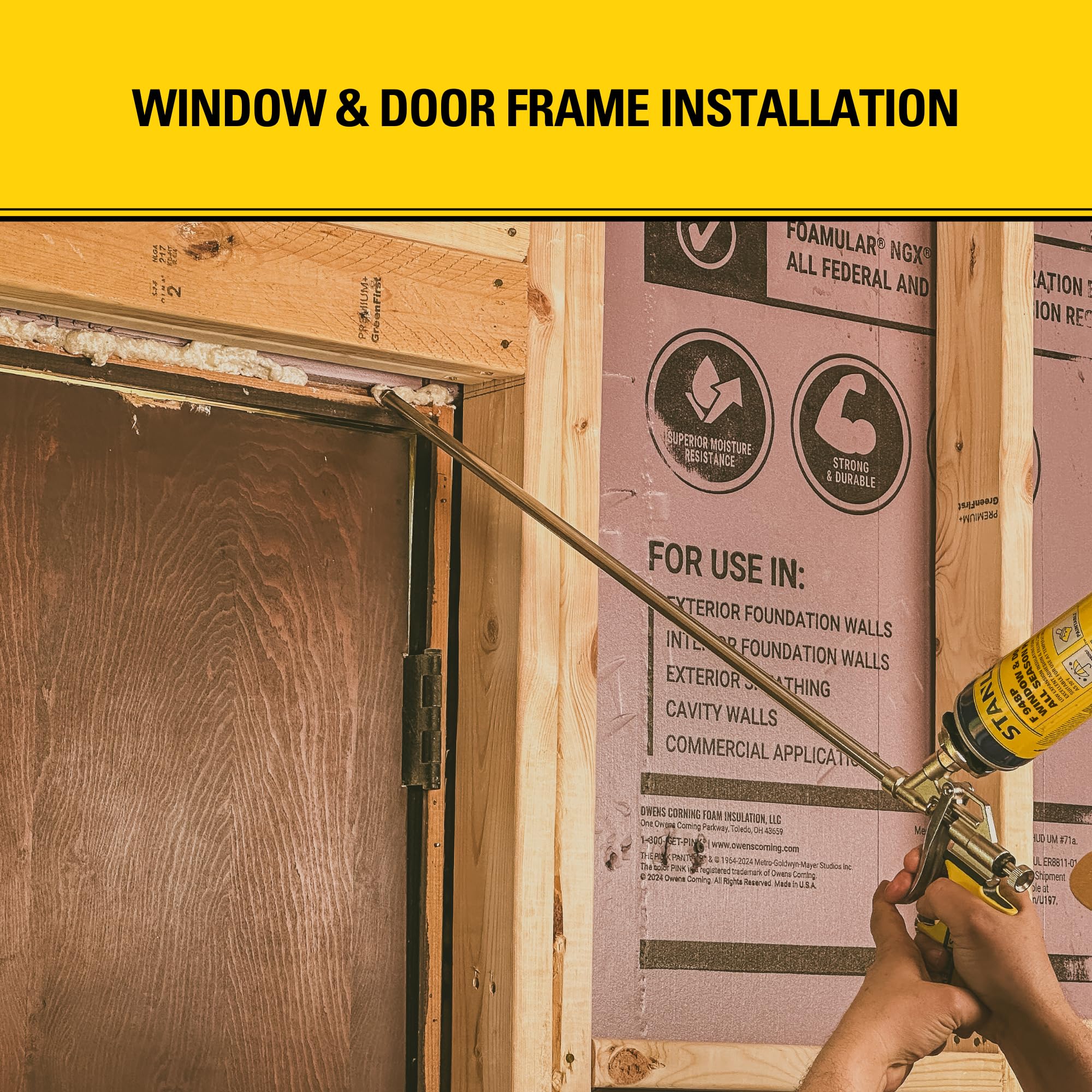 STANLEY F948P All Season Pro Gap Filler - Window & Door Filler in