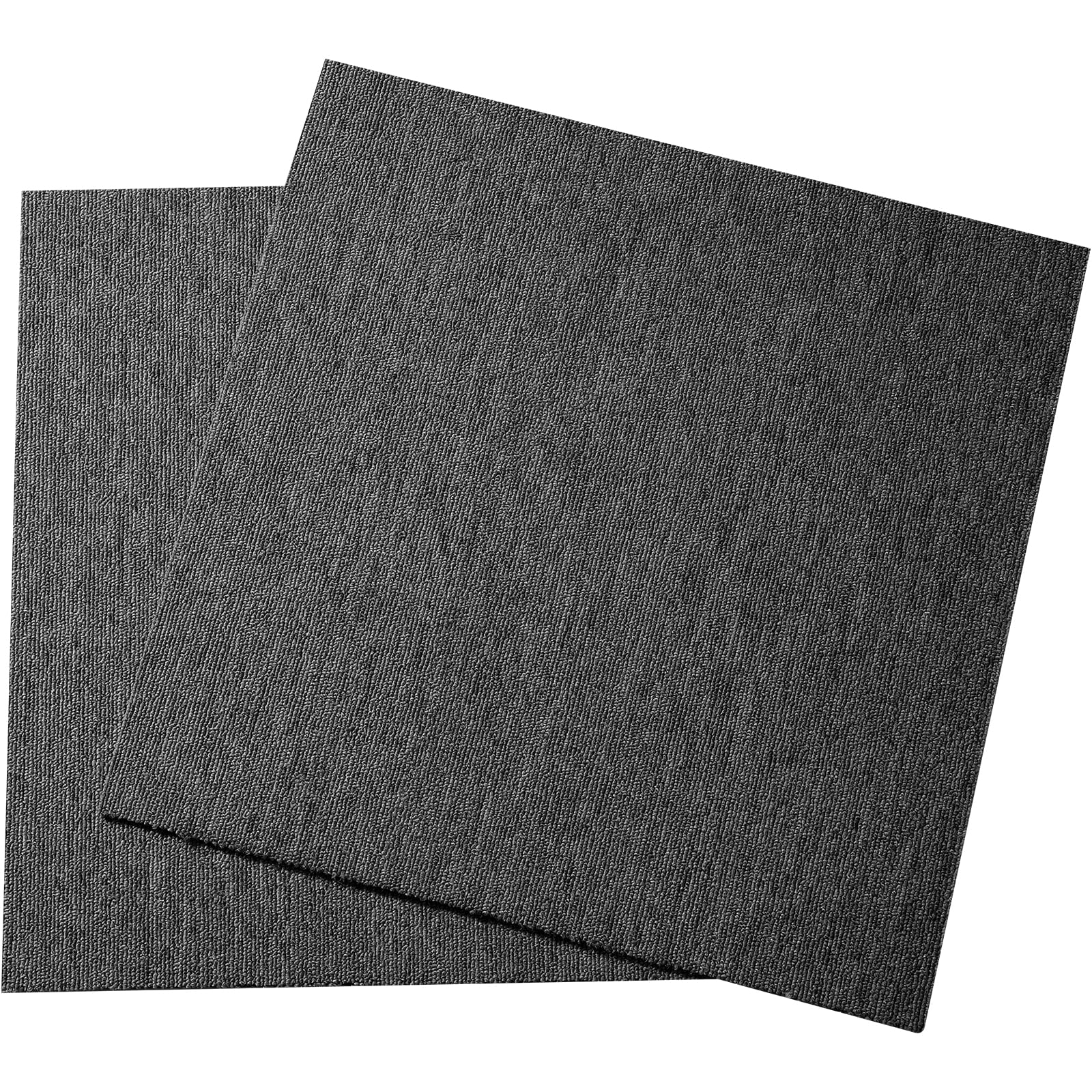 VEVOR Quadrotte in Moquette Riutilizzabili, 500 x 500 mm Quadrati in Moquette con Imbottitura Attaccata, Quadrotte in Moquette Morbida Imbottita, per Camera Interni esterni 20 Quadrotti, Grigio scuro