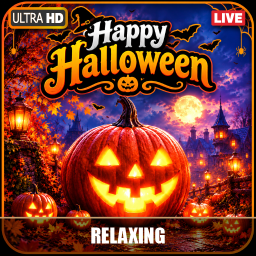 Halloween Haunted Lane Ultra HD Screensaver with Horror Sounds